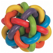 Игрушка для собак, плетеный мяч разноцветный - BALL COLORS 