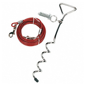 Поводок кабельный с колом для собак - TIE OUT CABLE 