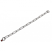 Long Link широкое звено цепочка-ошейник, 3 мм, черная сталь