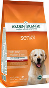 "Arden Grange Senior – with fresh chicken & rice" корм Арден Грэндж для собак преклонного возраста, с курицей и рисом.