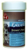 Витамины с пивными дрожжами и чесноком здоровье кожи и шерсти  для крупных собак Excel BREWER'S YEAST for Large Breed 80 табл.