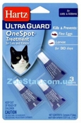 Капли для кошек от личинок и яиц блох 3 пипетки на 3 месяца Ultra Guard One Spot Treatments for Cats s Kittens