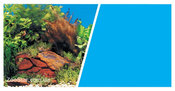 Двухсторонний фон Marina Double Sided Aquarium Backround 45см*7,5м растения с камнями - голубой фон