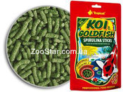KOI & GoldFish Spirulina Sticks  - корм с добавлением водорослей для карпов Кои, золотых рыбок 