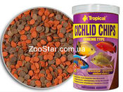 Cichlid Chips - корм в виде чипсов, для средних и крупных цихлид