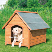 Дом - будка деревянная "Natura" для собак из натуральной сосны, с покатой крышей