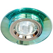 Светильник точечный 8160-2/(CD3012) зеленый-серебро MR16 50W  GR/SV