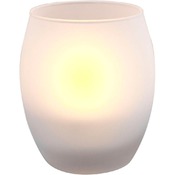 светодиодная свечка FL060 стеклянный подсвечник, 2LED-янтарный