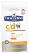Prescription Diet™ Feline c/d™ Multicare Reduced Calorie поддержание здоровья мочевыводящих путей