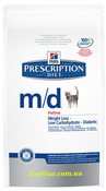 Prescription Diet™ Feline m/d™ лечебный корм для кошек диабет/ожирение
