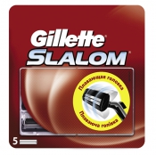 Cменные кассеты для бритья Slalom со смазывающей полоской, 5шт, картриджи