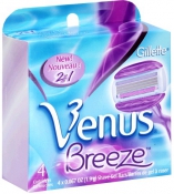 Cменные кассеты для бритья Venus Breeze, 4 шт., картриджи 