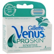 Сменные кассеты Venus Proskin для бритья для чувствительной кожи, 4шт., картриджи