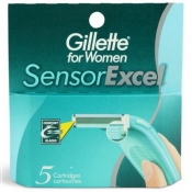 Cменные кассеты для бритья для женщин Sensor Excel, 5шт., картриджи