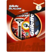Подарочный набор Gillette Slalom станок со сменной кассетой + пена для бритья Sens Skin, 200мл