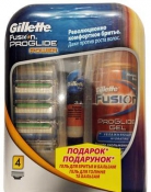 Подарочный набор "Fusion ProGlide Power": 4 кассеты, гель для бритья и бальзам после бритья