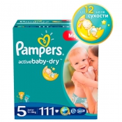 Подгузники Pampers Active Baby-Dry Junior 11-18кг, 5 размер
