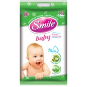 Влажные салфетки «Smile Baby с экстрактом череды, зверобоя, ромашки и соком подорожника»