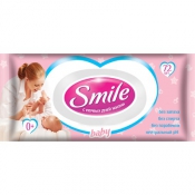 Влажные салфетки для детей с первых дней жизни Smile Baby