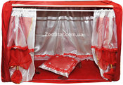 Выставочная палатка "Шарм и шик" красная с красными шторками