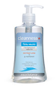 Гель-мыло "CLEANNESS+ agua balance", антибактериальное,  с экстрактом алоэ, 310 гр