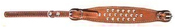 Ошейник "Soft" регулируемый с металлическим украшением с 2-мя пряжками, коричневый верх