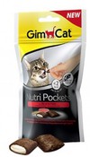 Хрустящие подушечки для кошек Nutri Pockets Говядина + Солод 60г