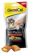 Хрустящие подушечки для кошек GimCat NUTRI POCKETS лосось+омега 3 и 6, 60 г.