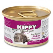 Консерва для кошек "Kippy", паштет, телятина и томаты
