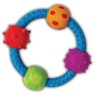 "Multi Texture Chew Ring" - Канат-кольцо с мячиками - игрушка для собак