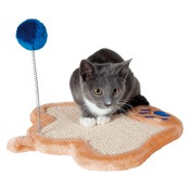 Дряпка-коврик для кошек с игрушкой на пружинке 36*34см