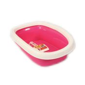 Большой туалет лоток для кошек "Sprint 20", розовый, 58*39*17 см